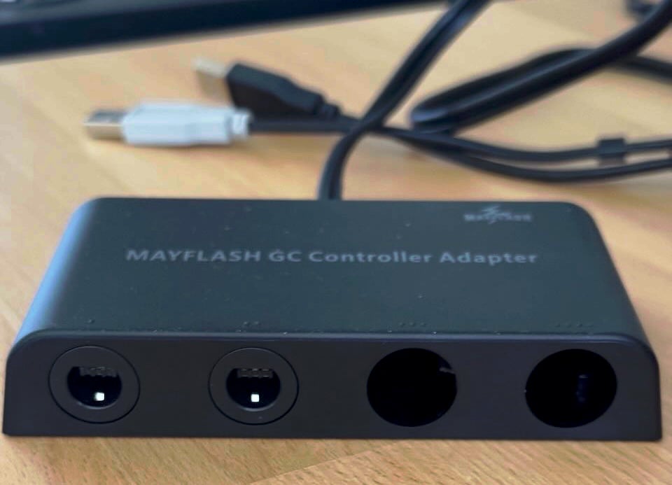 The mayflash usb adapter with two of the controller ports missing