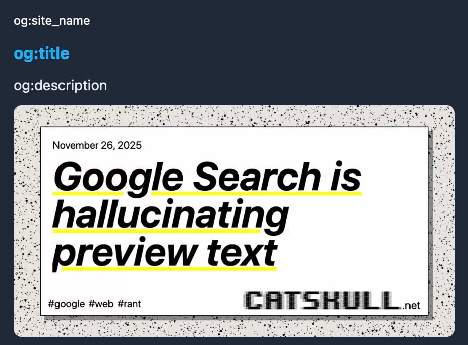 the various og meta tags in a discord preview