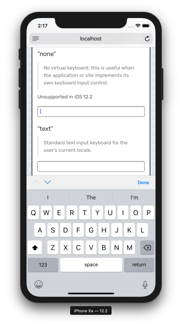 Ios Input Tooltip A note on iOS 12.2 input types