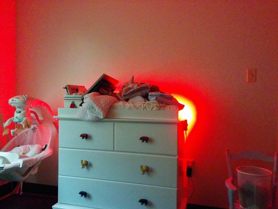 nursery night light red